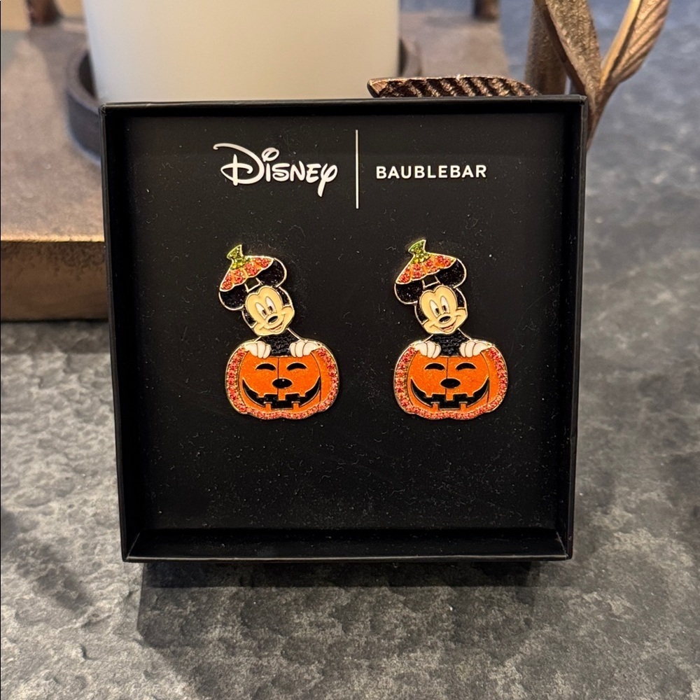 Disney X BaubleBar Mickey Mouse Jack O’Lantern Halloween Earrings